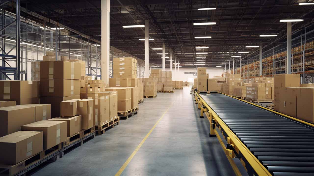 pick and pack warehouse and conveyor system