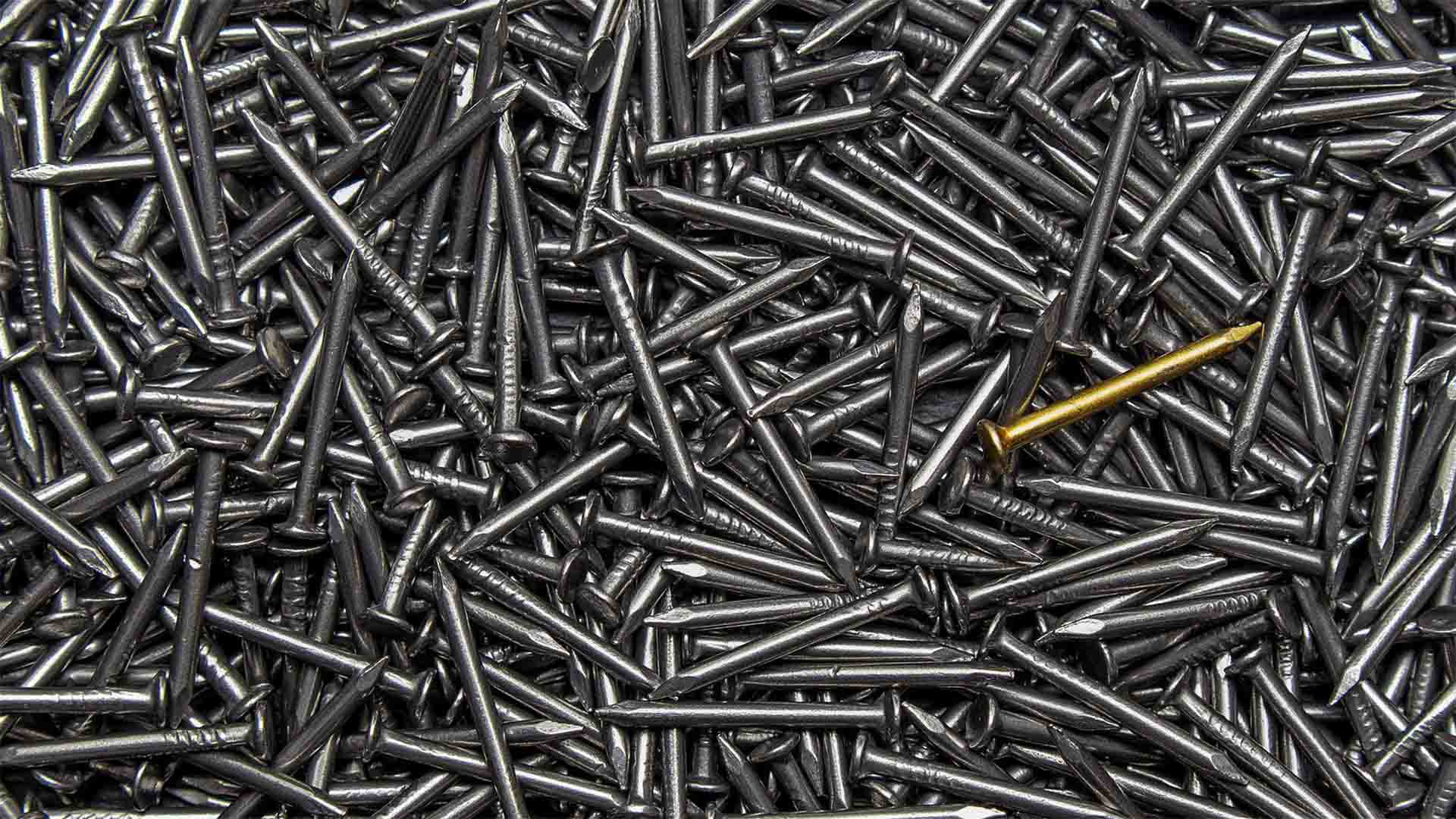 a nail that is non-conforming to the material specification of the other nails