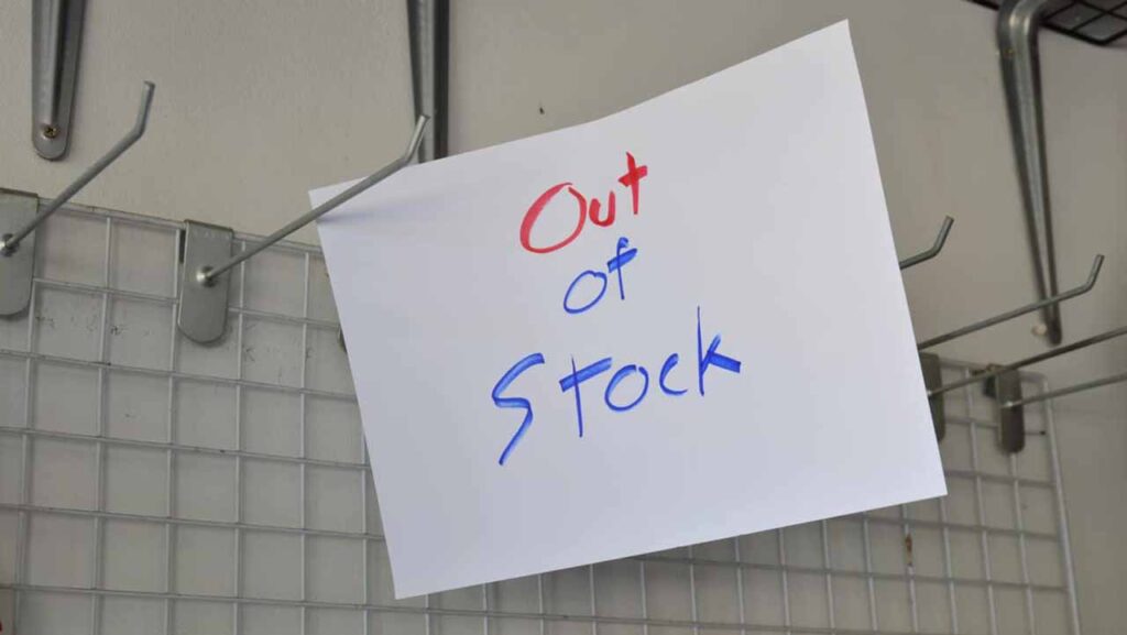 Poor management of inventory leads to stock outs