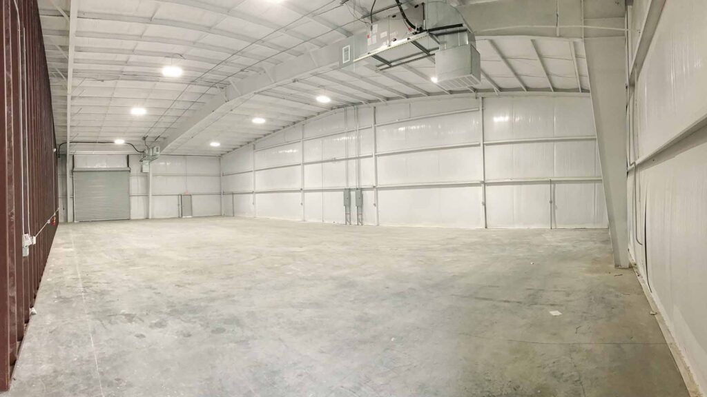 A small warehouse space
