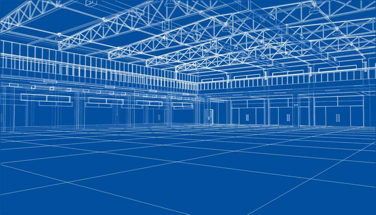 A blueprint to determine warehouse layout, warehouse space, and warehouse storage