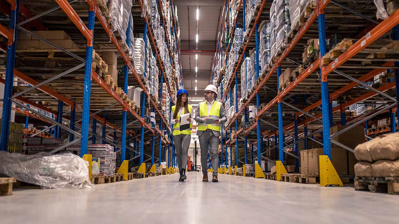 auditing team in a warehouse