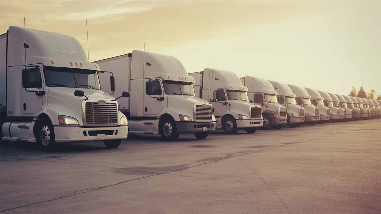 a fleet of trucks for a 3pl logistics company