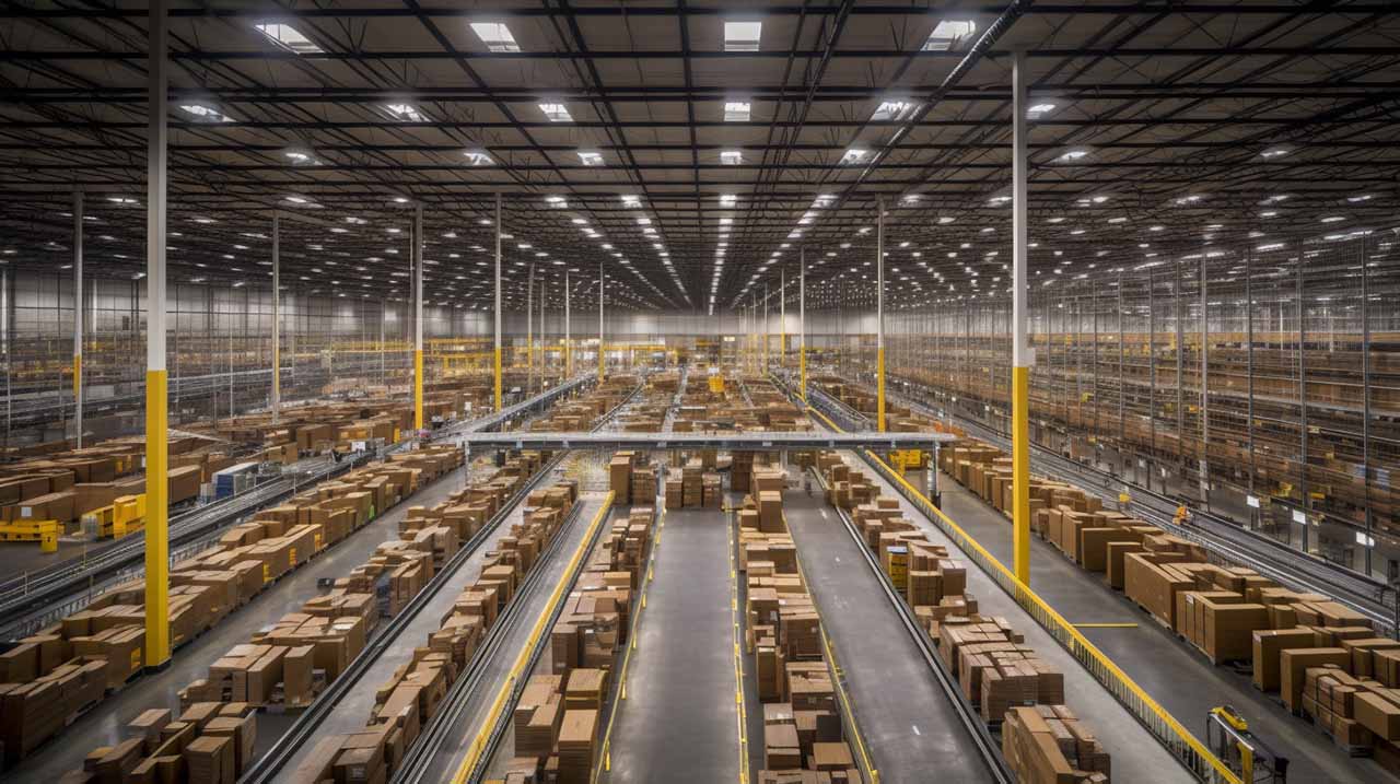 giant amazon like distribution center