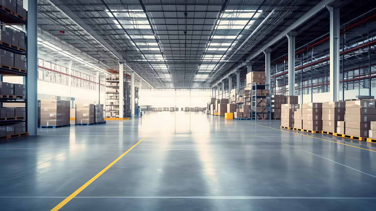 large bright warehouse