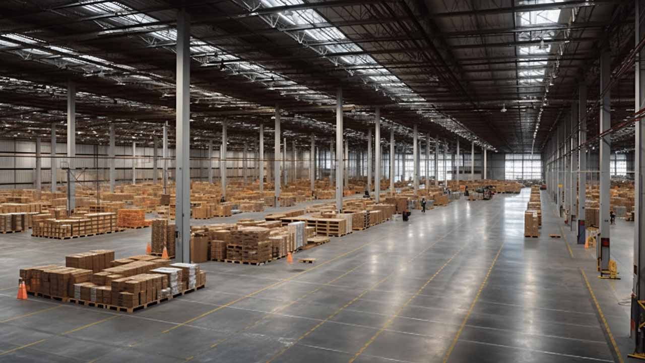 a large retail warehouse with empty space