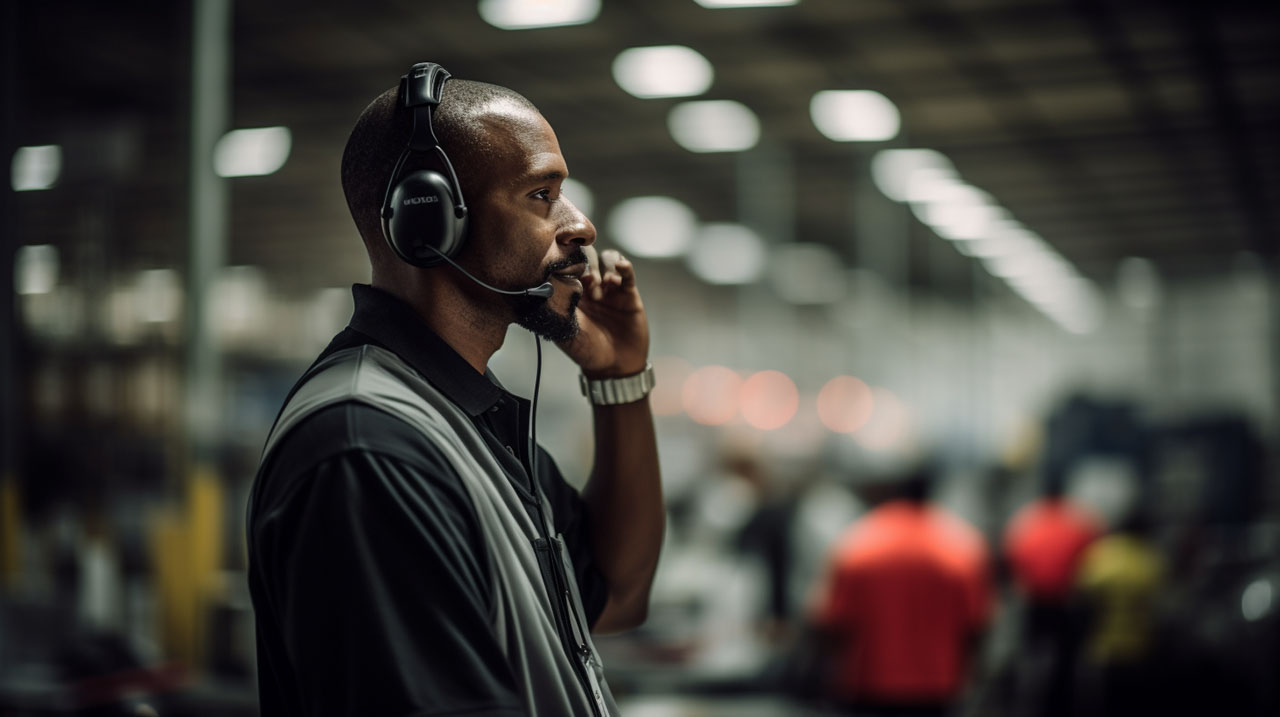 voice picking in a warehouse
