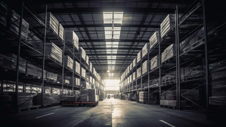 large short term warehouse shot on iphone duotone