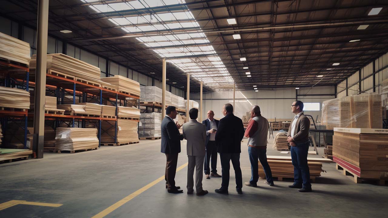 a meeting among warehouse managers
