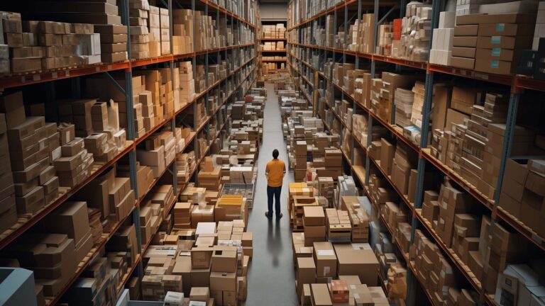 inventory management in a large warehouse with lots of goods