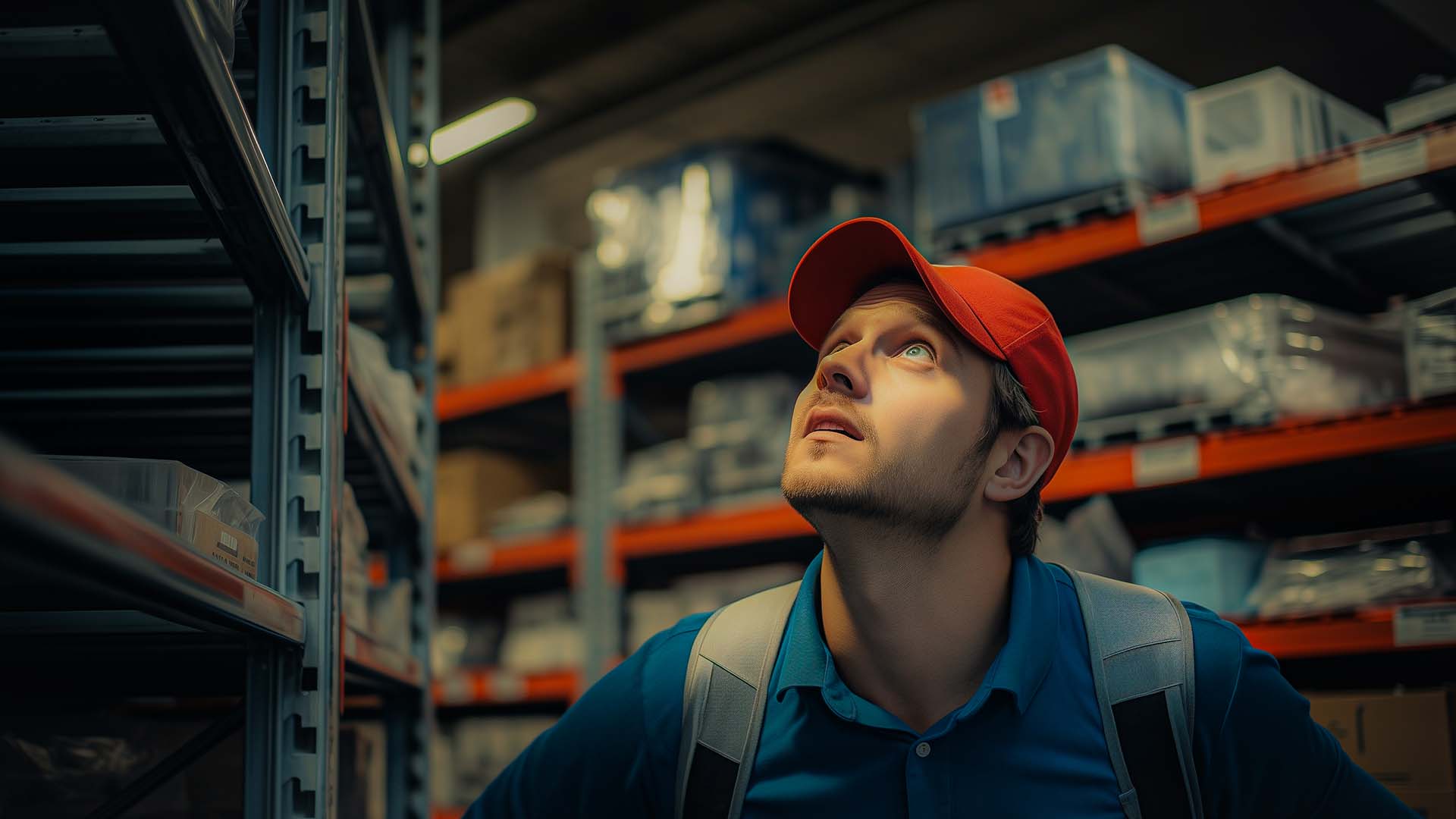 a warehouse worker confused about inventory shrinkage problem
