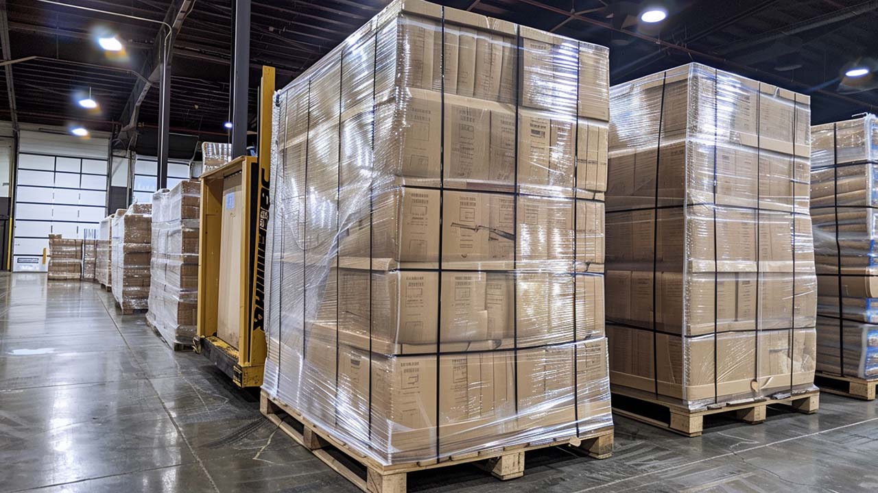 securing palletized freight with stretch wrap