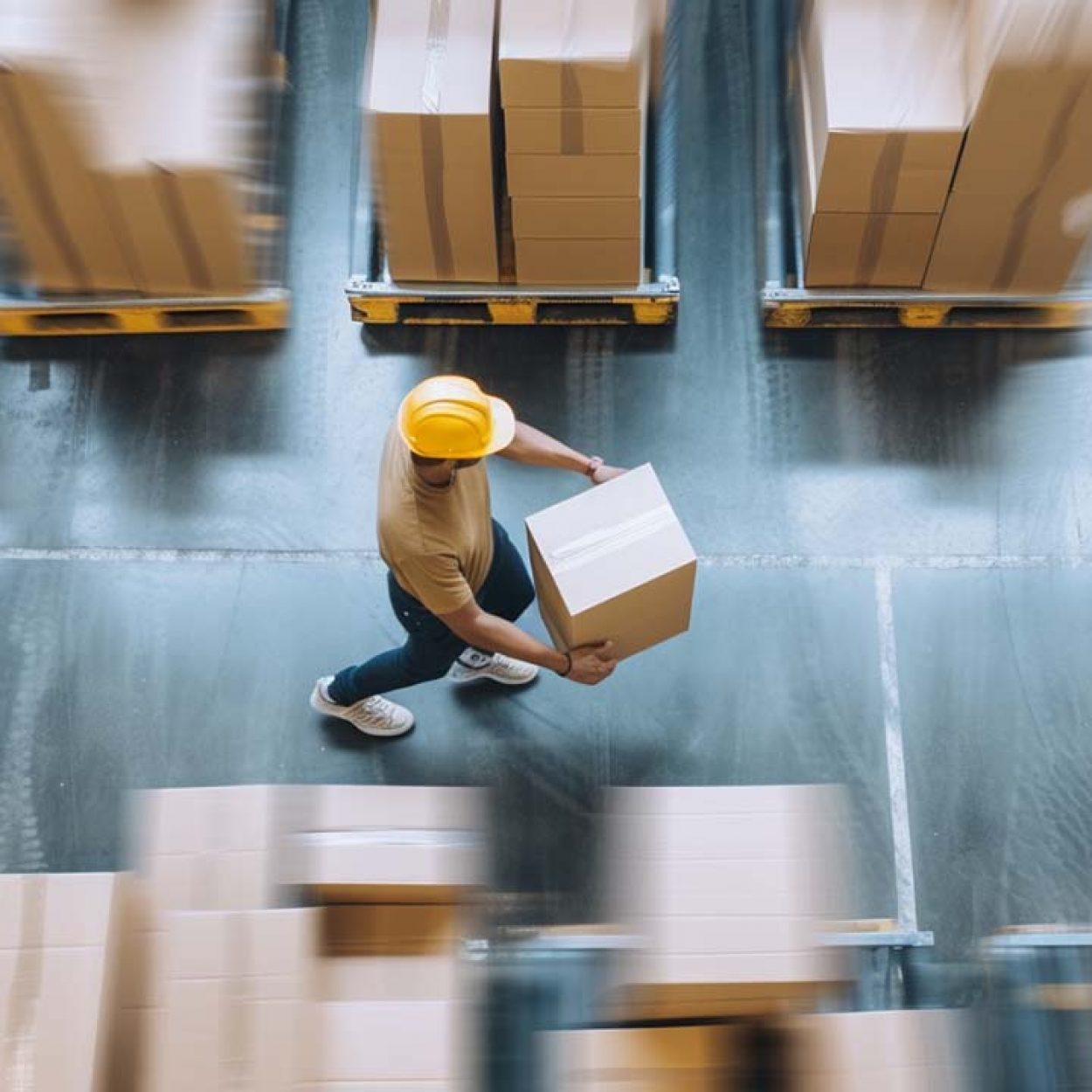 a fulfillment company moving boxes